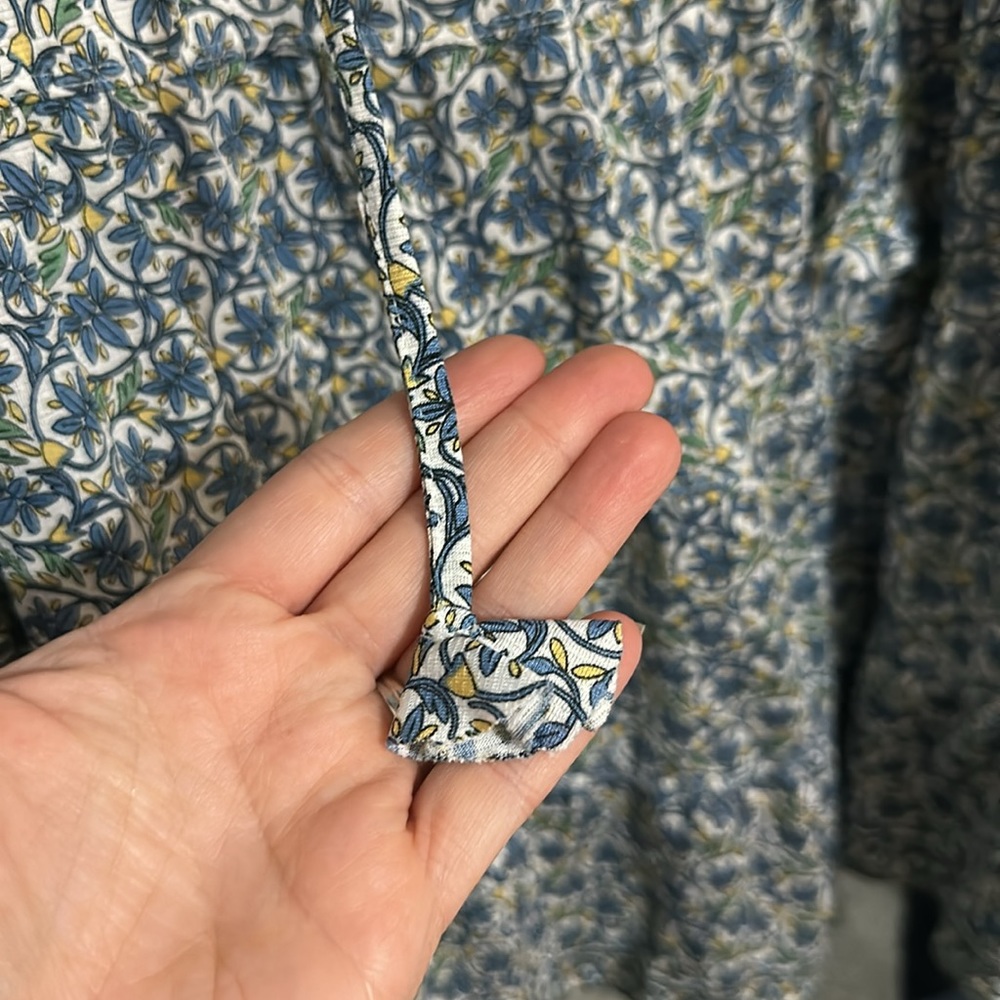 Max Studio floral geometric blue spring mini dress 1x - Picture 5 of 5